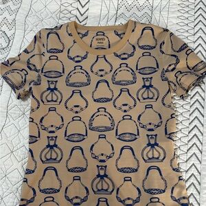 Hermès Paris Fantaisie D’etr Beige Albino, EU size 38 T-Shirt, NWT